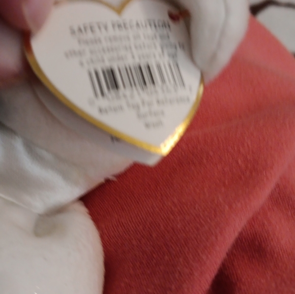 Ty White Wedding Bears with Gold Accents - Picture 9 of 16